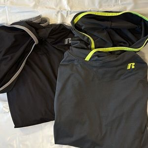 Russell XXL kids thin hoodie - set of 2 - hooded long sleeved t-shirt top